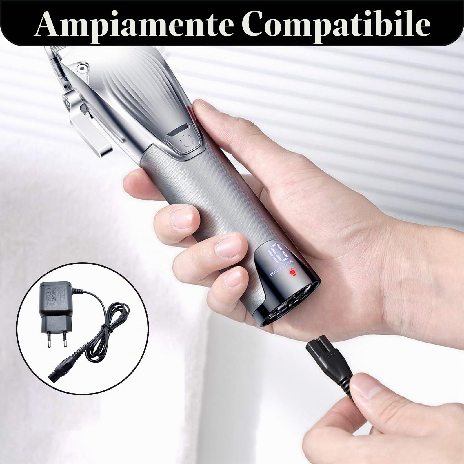 Caricabatteria compatibile con Philips OneBlade, 15V UE, compatibile con le serie HQ8505/S5000/HQ6070/S9000