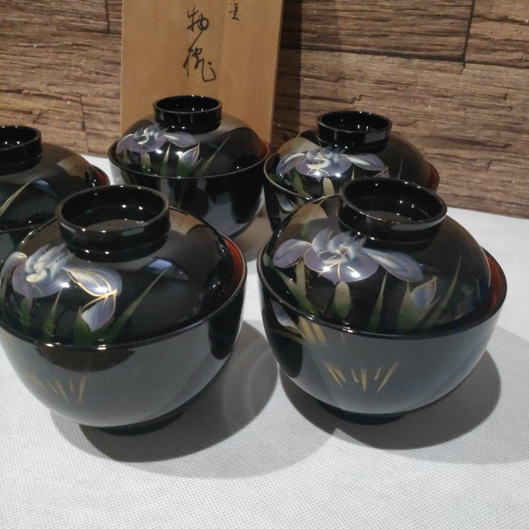 山中塗のお吸物椀六客 山中塗のお吸物椀六客