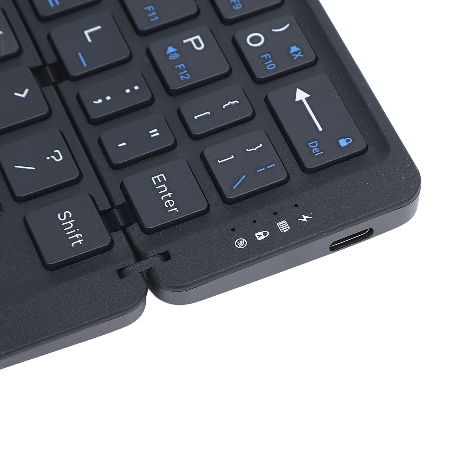 Asixxsix Tastiera Bluetooth pieghevole, tastiera pieghevole con supporto magnetico, ergonomica, in lega di alluminio, portatile, per, smartphone, tablet e laptop (GRAY)