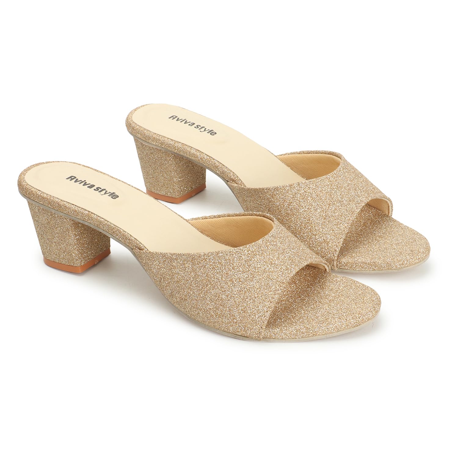 Aviva style Womens Sandal | Trendy Block Heel Sandals for Women | Daily Use Branded & Stylish Slippers (Article-120-Golden-10) (B0CRKLQ3DR) Amazon Price History, Amazon Price Tracker