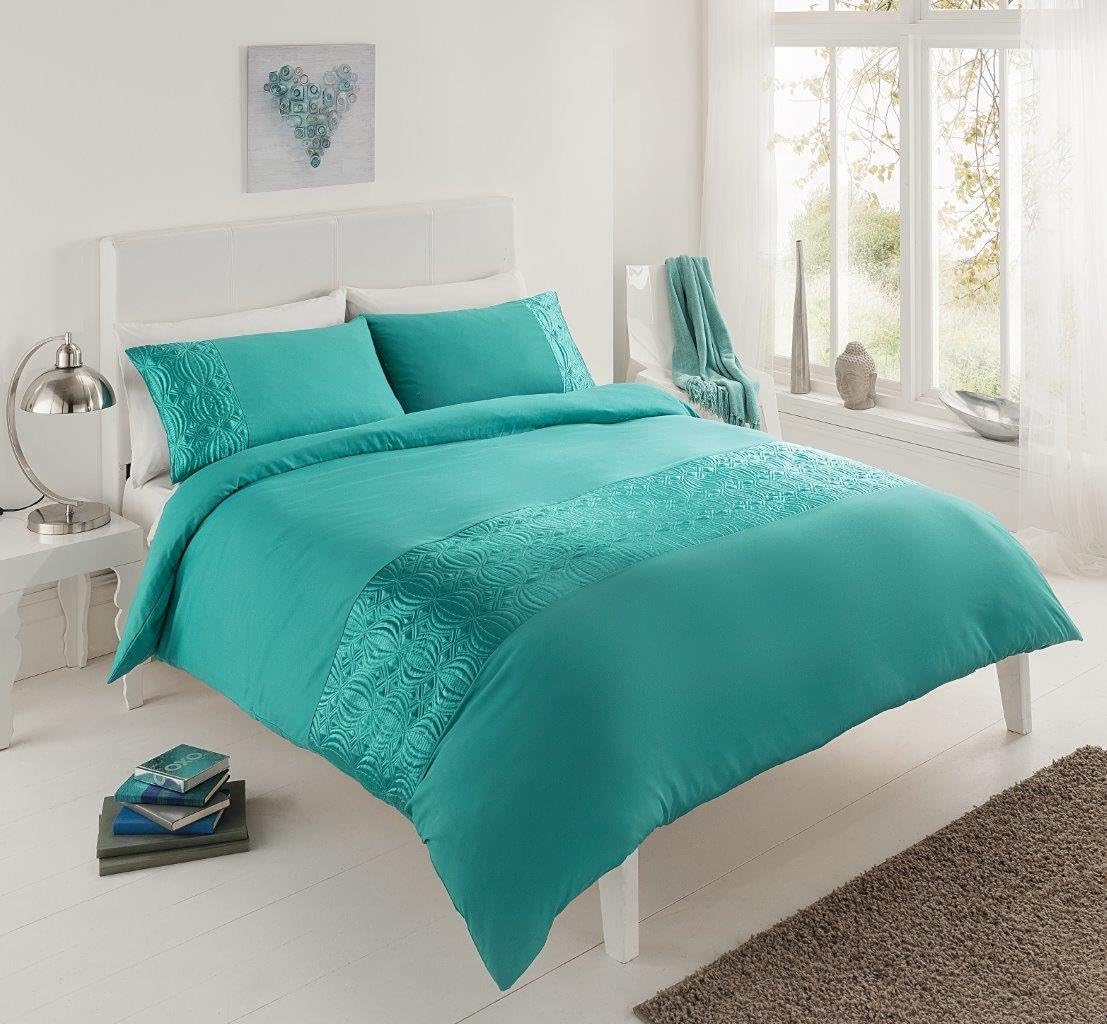 SATIN PURE Duvet Quilt Cover with Pillowcase Bedding Set DOUBLE, KING