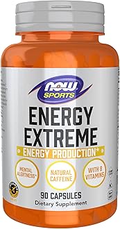 NOW Foods Sports Nutrition, Sports Energy Extreme with B Vitamins and other cofactors such as Chromium, Magnesium Malate and Carnitine, 90 Veg Capsules