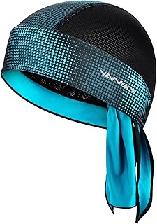 YANIKY Sports Bandana Cap - Breathable Headscarf Men - Bandana Cap Women's Durag Running Hat Turban Men's Summer Cycling Hat Headscarf for Cycling Travel Running Fitness