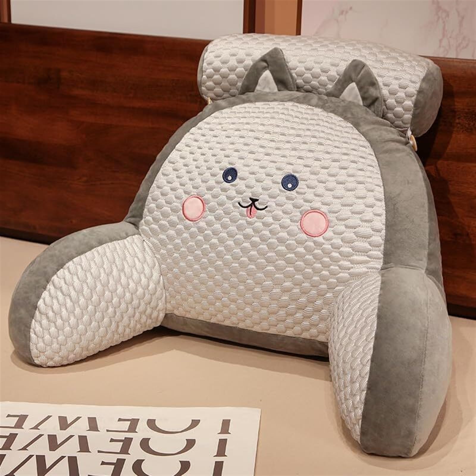 MYXJX back support cushion, Bed Back Support Detachable and Washable Bedrest Cushion Backrest and Waist Pillows(Husky,L)