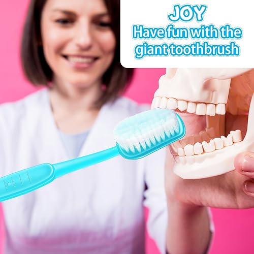 Miniatura 6 de Ireer 2 cepillos de dientes gigantes de gran tamaño, brocha de gran tamaño, juguetes novedosos para disfraz, tomar fotos, comedia, recuerdos de