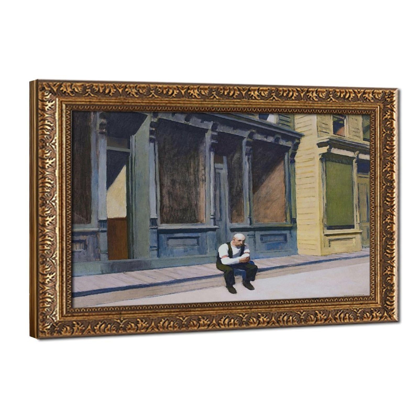 Impression sur toile Sunday par Edward Hopper cadre 30x45 cm - 8