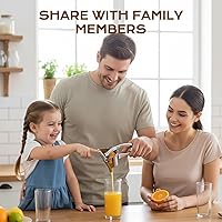 Vista 6 de Exprimidor de jugo de mano de aluminio, exprimidor manual de aluminio, 2026 nuevo exprimidor manual resistente para limón, naranja, lima, extractor