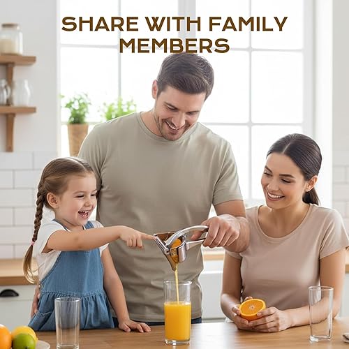 Miniatura 6 de Exprimidor de jugo de mano de aluminio, exprimidor manual de aluminio, 2026 nuevo exprimidor manual resistente para limón, naranja, lima, extractor