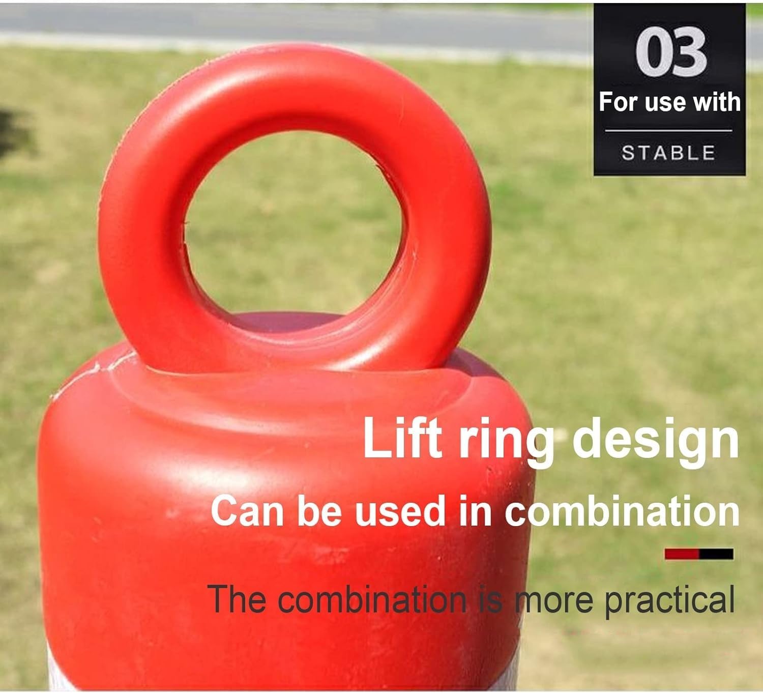 Safety Cones,Flexible Traffic Memory Post,Traffic Delineator Reflective Highway Contra Flow Delineator Barrier Portable Spring Posts with Rubber and Plastic Base (Size:50cm)