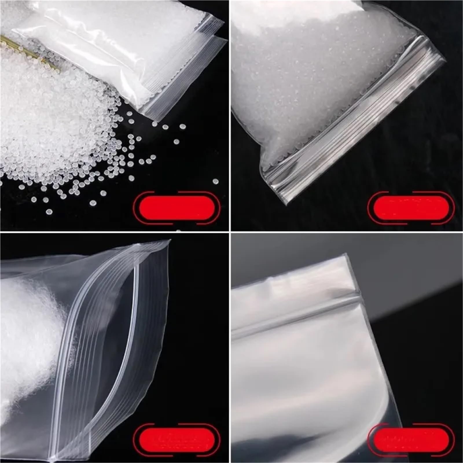 Sacchetti Ermetici 100/200 pezzi piccoli sacchetti trasparenti richiudibili sottovuoto in plastica per la Cucina(12x18cm(200pcs))