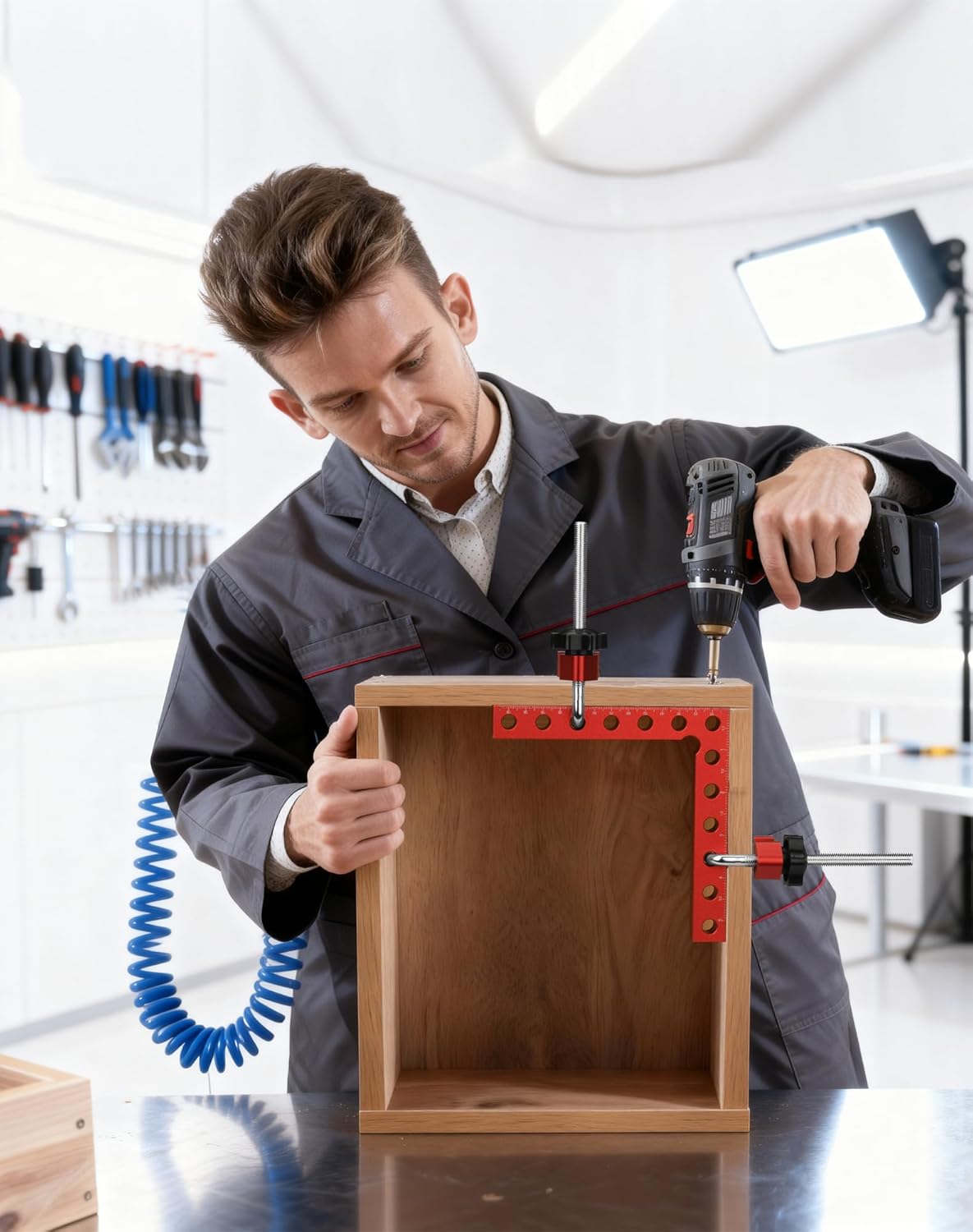 Corner clamp squares with Router table setup blocks