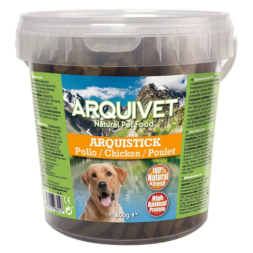 ARQUIVET Arquistick mini - Pollo con riso - Snack per cani - 800 g - snack per cani