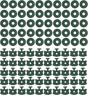CYH Greenhouse Twist Clips, 200 Pcs Plastic Greenhouse Fixing Clips and Washers, Greenhouse Accessories Extender Corner Clips for Aluminium Greenhouse Securing Insulation Bubble Netting Shading