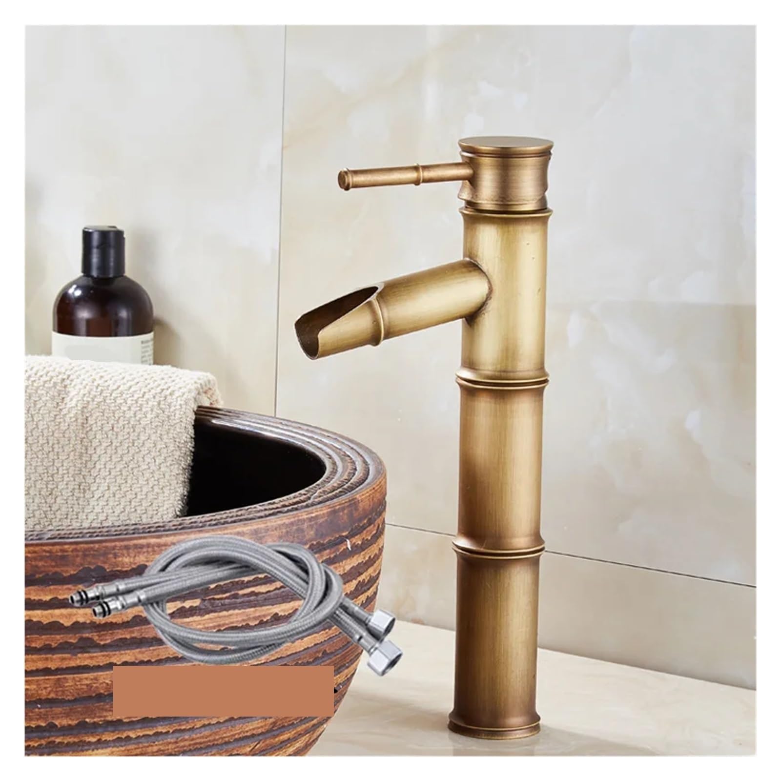 Jvddi Brass - Color B Basin Faucets Waterfall Bathroom Faucet Single Handle Basin Mixer Tap Bath Antique Brass(Brass - Color B)
