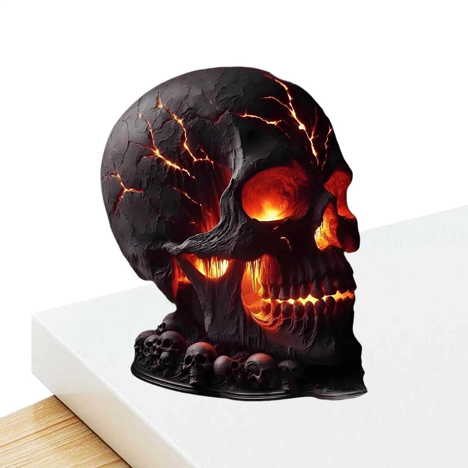 Lampa na Halloween Gotyckie Upiorne Oświetlenie Dekoracyjne z Czaszką
