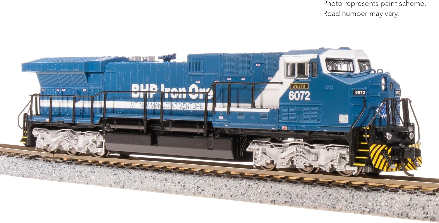 Broadway Limited 8570 GE AC6000, BHP Iron Ore #6072, Blue & White, Hesta, Paragon4 Sound/DC/DCC, N Scale
