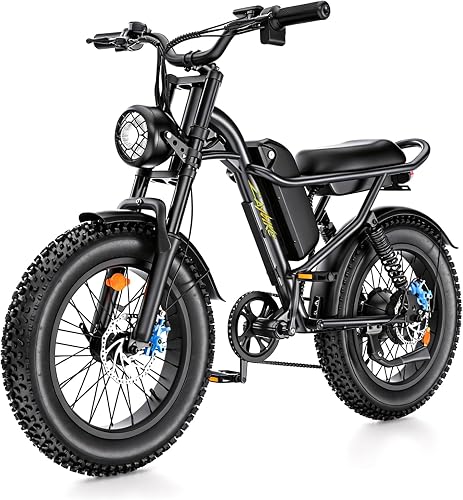 18% off promo code for Electric Bikes for Adults, 1500W Peak Motor, 48V 15.6Ah Removable Battery | 20" Fat Tire Off-Road E Bike, Smart LCD Color on Amazon
