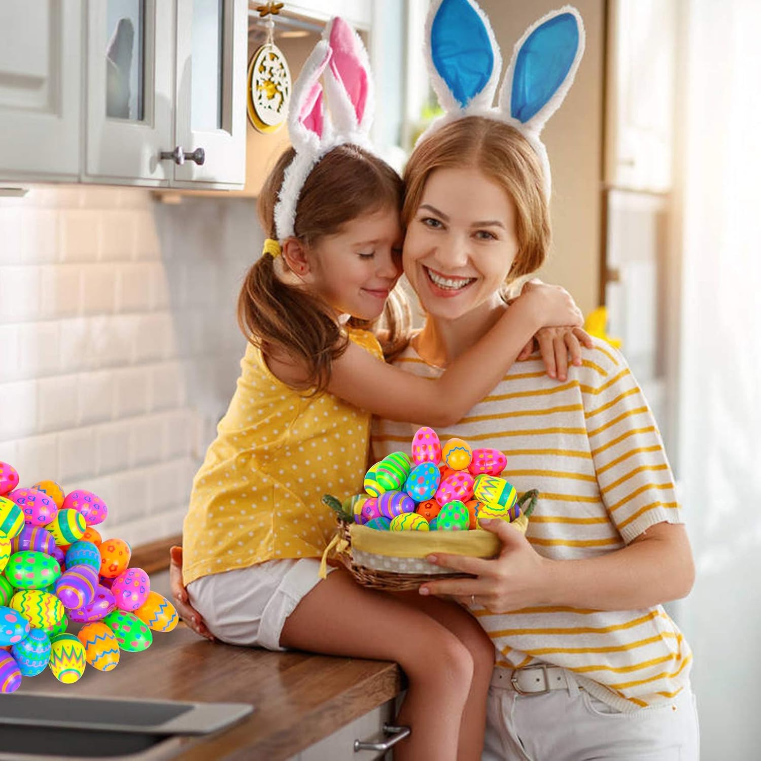 Easter Eggs Empty, 36PCS Plastic Easter Eggs Bulk, Fillable Painted Easter Egg Decoration, Easter Basket Stuffer for Easter Egg Hunt, Classroom Prize Supplies, Filling Treats and Party Favor
