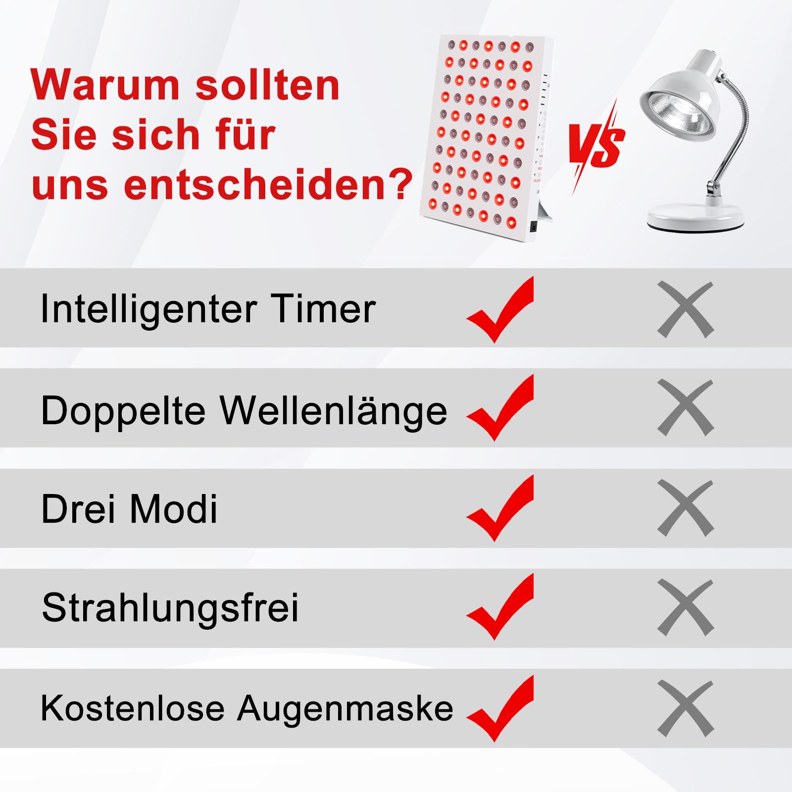 Dual-chip-Rotlicht-Beauty-Panel, 660 & 850 Rotlicht, 70 LED-Beauty-Lichter, Mit Timer Und Ständer, Geeignet Für Gesichtsbehandlungen (Das Licht Erzeugt Keine Wärme)