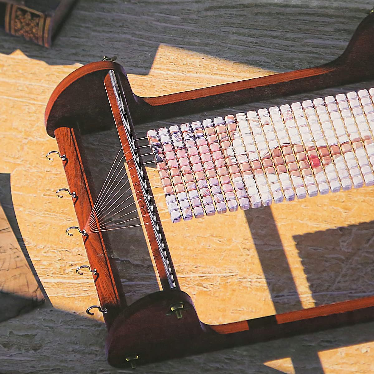 The Hobbyworker Wooden Bead Loom Kit with Tweezer and 3 Bags Seed Beads for Jewelry Making Tool,Make Bracelets Necklaces Keychains and Belts