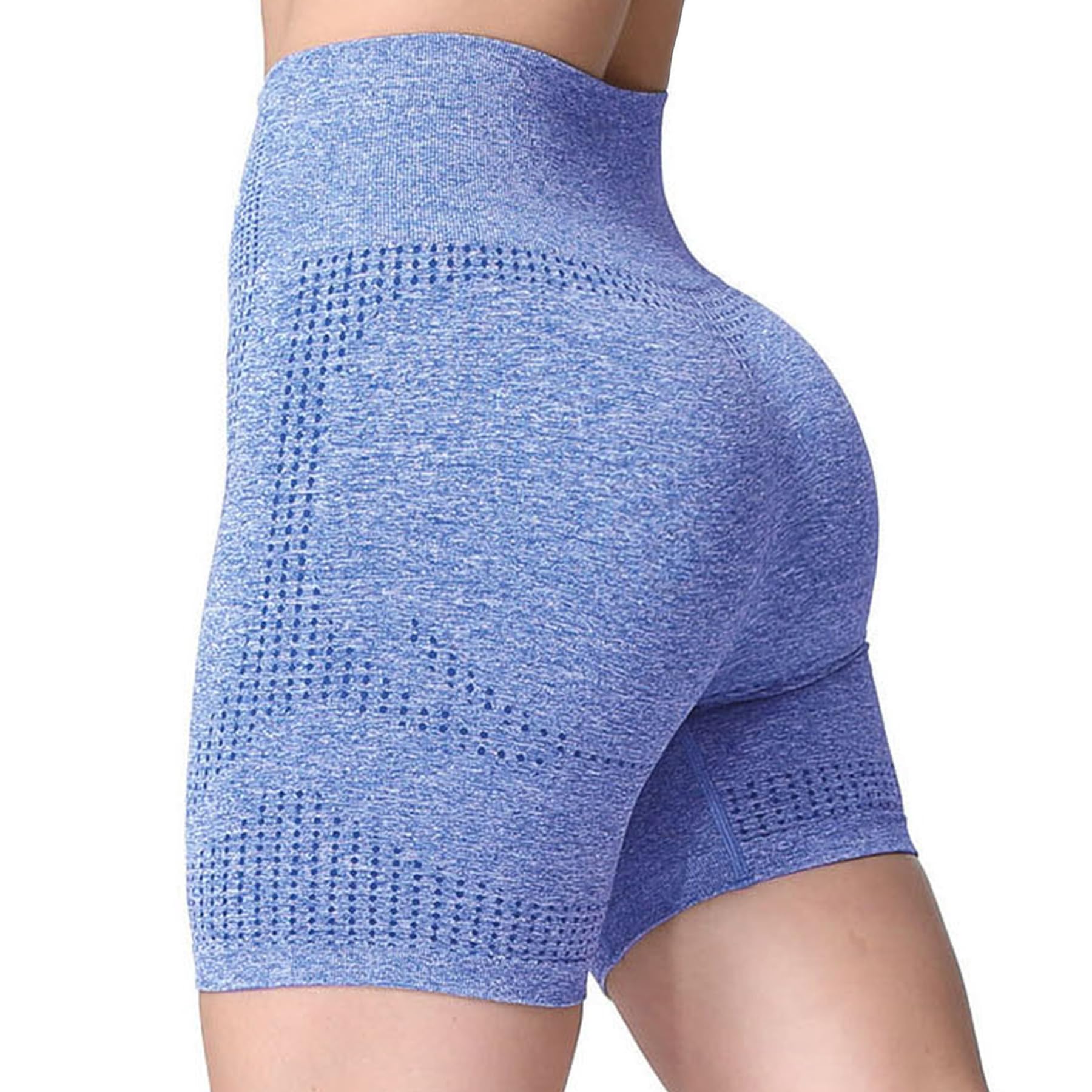 Aoxjox Vital Seamless Biker Shorts 5" Royal Blue Marl XS