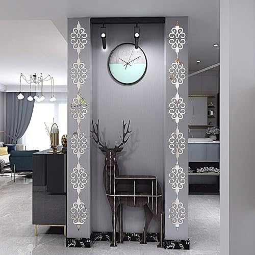 Calcomanías de pared de espejo acrílico calcomanías de pared de espejo decoración de pared de espejo hueco calcomanías de espejos autoadhesivas para