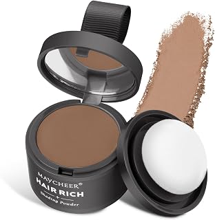 Refill Powder for Men and Women, Hair Sealing Powder, Quick Wrap Root Concealer with Hair Chalk for Filling Thin Hair (10# Maroon)