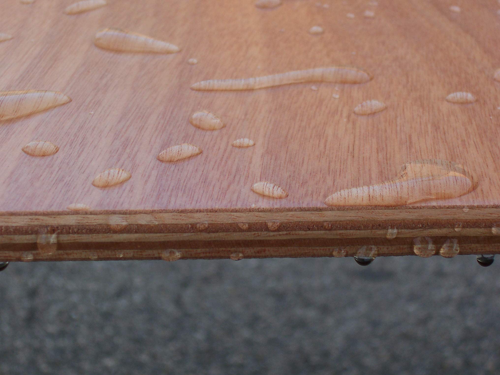 Castelmerlino Table pliante Okumè sol en contreplaqué marine 80x60 cm
