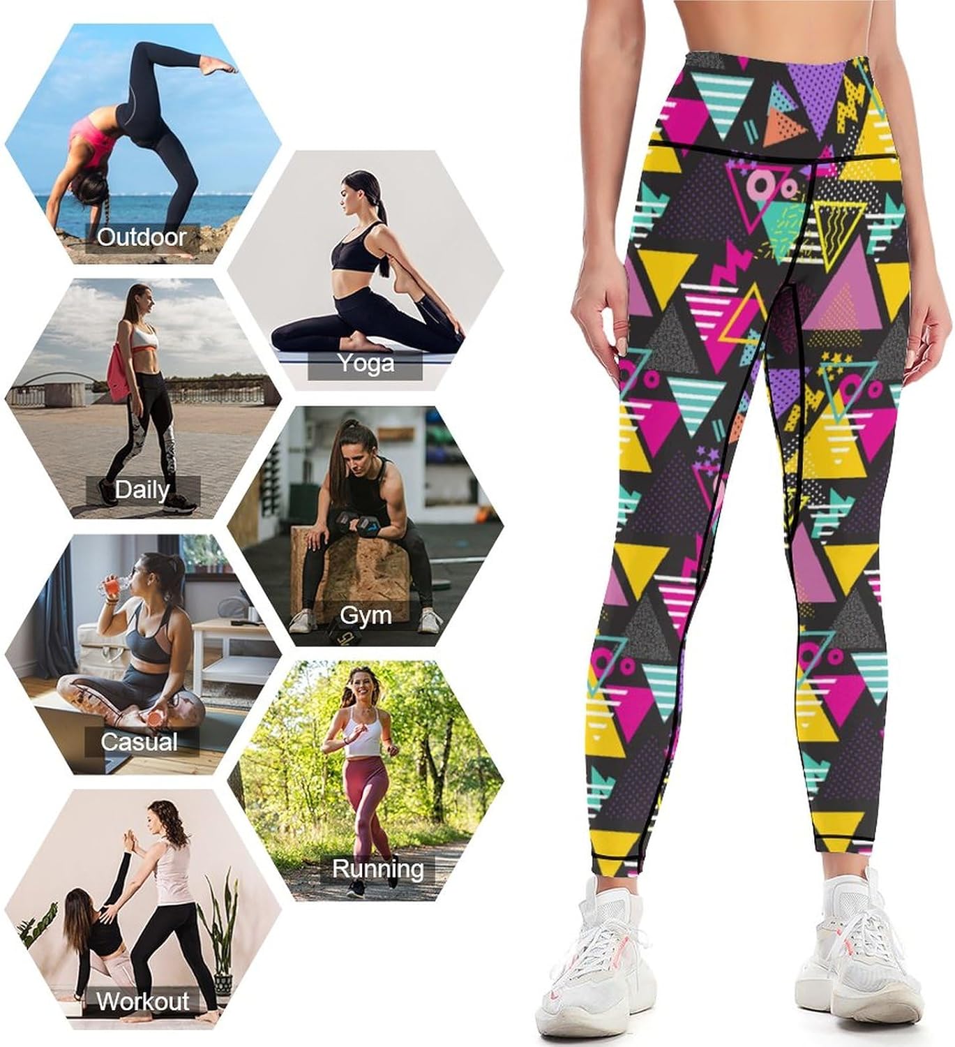 High Waisted Yoga Pants for Women 4-Way Stretch Soft Running Workout Leggings Athletic Yoga Pants - Image 5