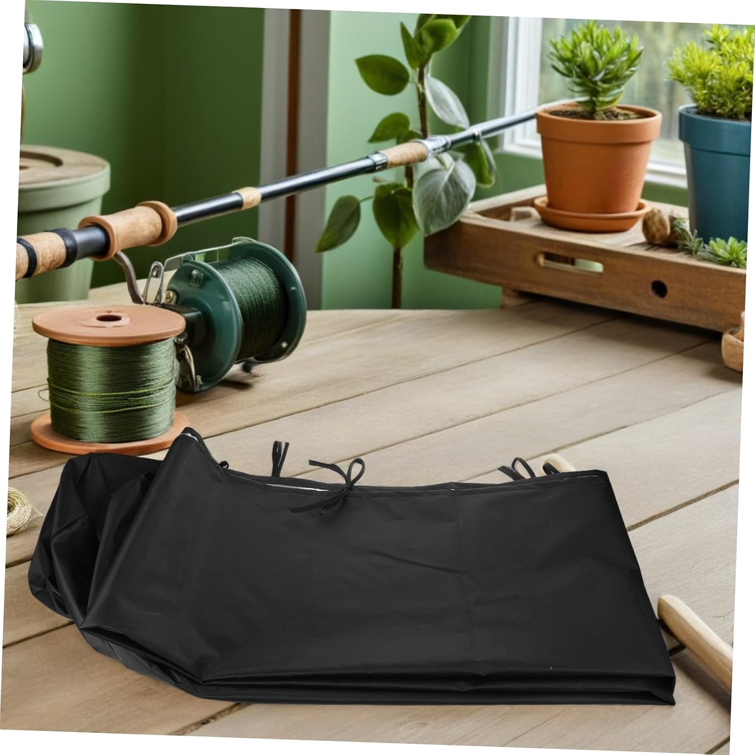 Xmas Retractable Patio Awning Protective Cover, Black Telescopic Shade