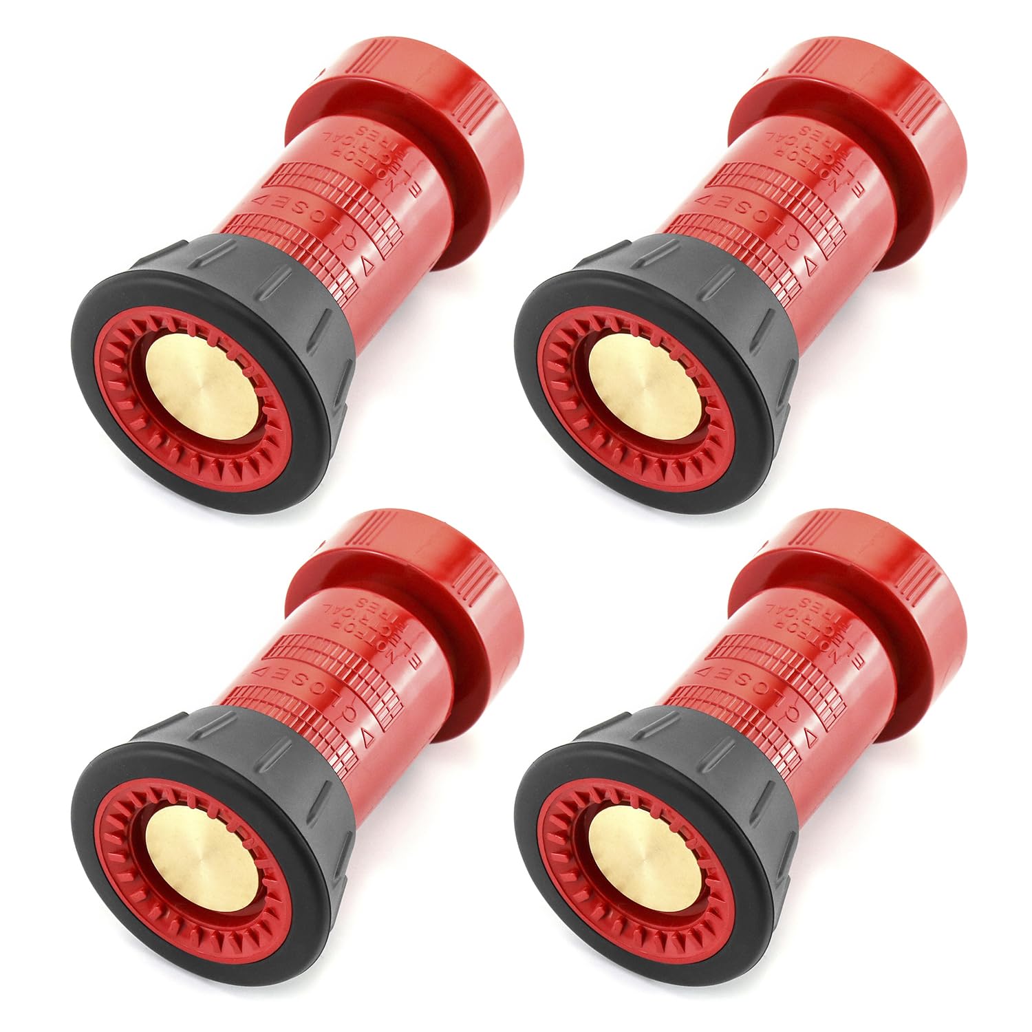 Buse de tuyau d'incendie QWORK en laiton et polycarbonate, lot de 4 pièces 1,5 pouce