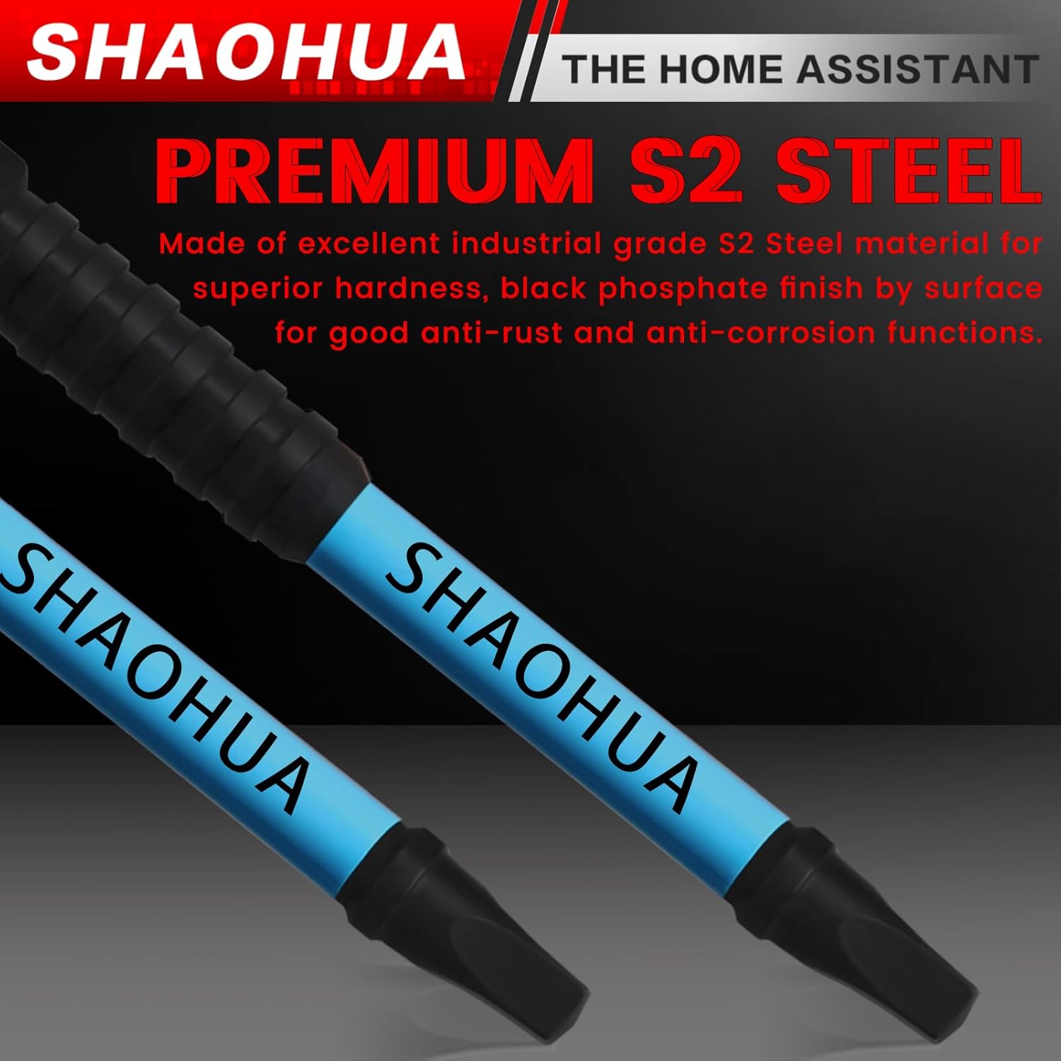 SQ2 Square Drive Bit, 1" 2" 3" 4" 6" Long Screwdriver Bits, 5 Length for Pocket Hole Jig System, Narrow Area, Magnetic Tip 1/4 Inch #2 Square Head Screwdriver for Impact Driver, 10Pcs S2 Steel