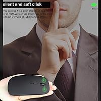 Vista 5 de Bluetooth Mouse, Rechargeable Wireless Mouse Dual Mode(Bluetooth 5.0+USB),Silent Slim with Adjustable DPI Computer mice for