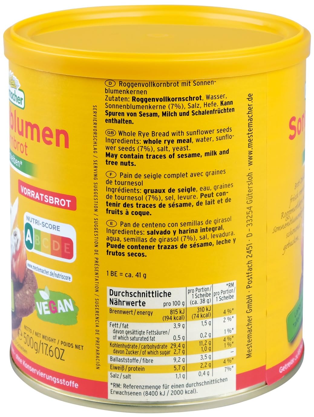 Mestemacher Probierset 12 x 500g