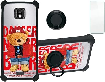Sky Elite P55 Max Case Compatible with Sky Devices Elite P55 Max Phone Case Cover [with Tempered Glass Screen Protector][Hard PC + Soft Silicone][Ring Support] [Silver Reflect Light] DYH-KX