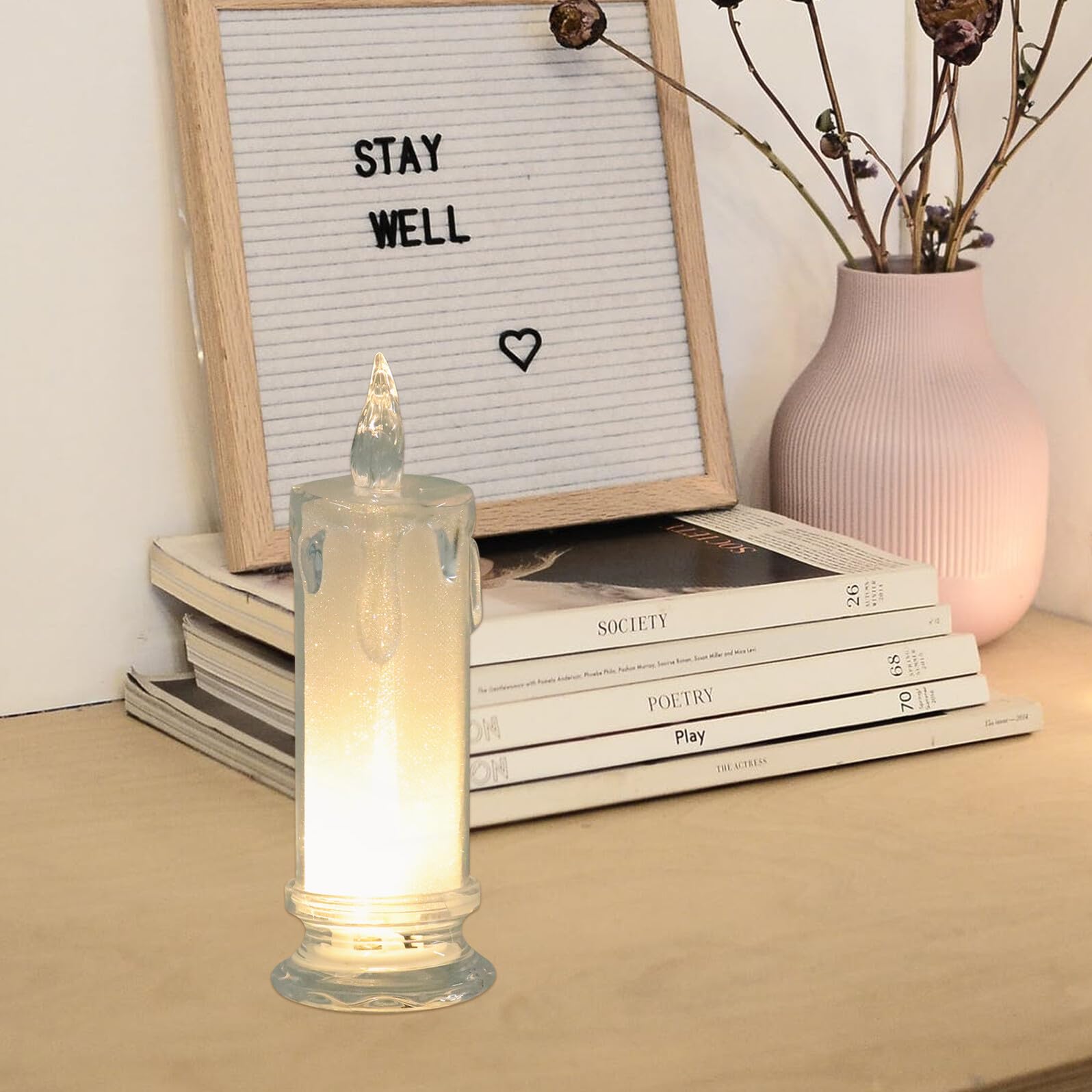 Ciieeo Lampade Elettriche a Candela LED senza Fiamma, Set 6 Pezzi, Luci Decorative per Uso Domestico e Festival, Illuminazione Romantica per Interni ed Esterni
