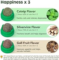 Vista 2 de Potaroma Paquete de 3 bolas de hierba gatera y juguete inteligente 3 en 1 para gatos