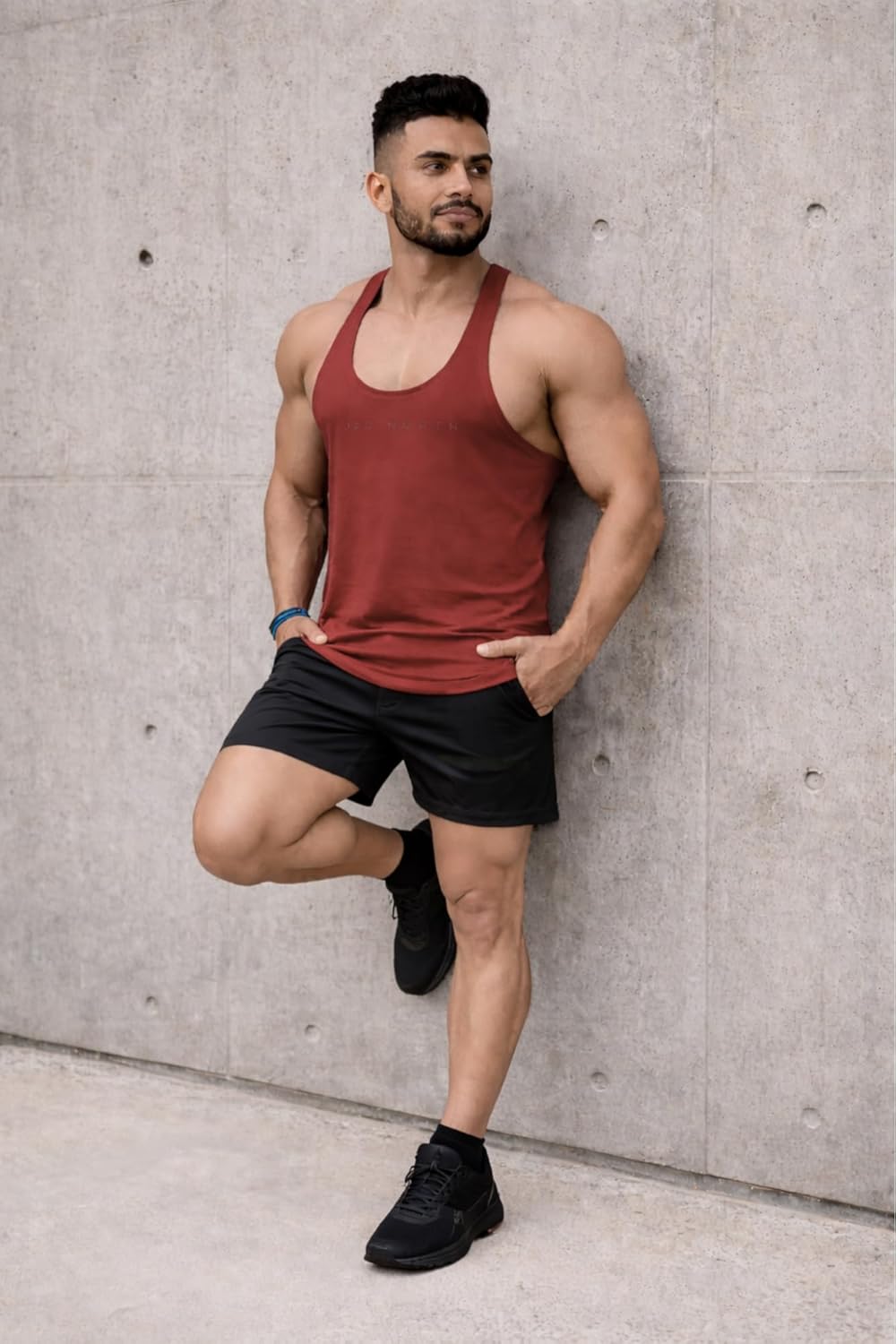 Jed North Pro Bodybuilding Workout Stringer Gym Tank Top Singlet Racerback