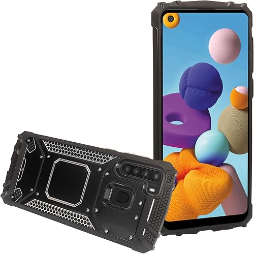 Miniatura 9 de Para Samsung Galaxy A21 (SM-A215) - Funda de aluminio de metal para teléfono - ZY1 Azul