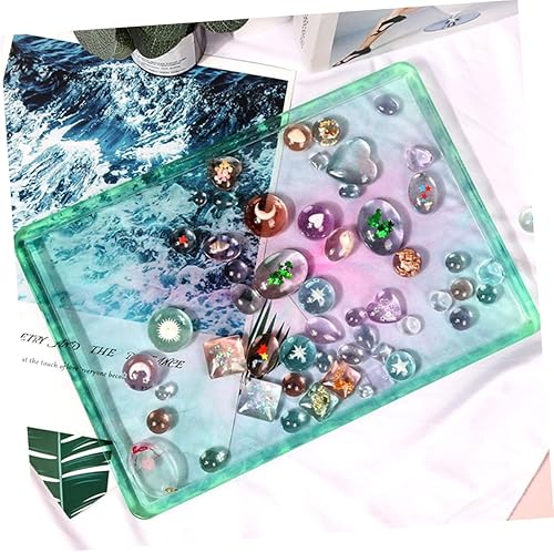 Miniatura 9 de Molde de palet, bandeja de silicona epoxi, bandeja de silicona epoxi, moldes de silicona para fundición de placas de resina DIY caja de