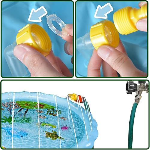 Miniatura 3 de Almohadilla de salpicaduras de agua para niños, almohadilla grande de 67 pulgadas, almohadilla de salpicaduras para perros, almohadilla para