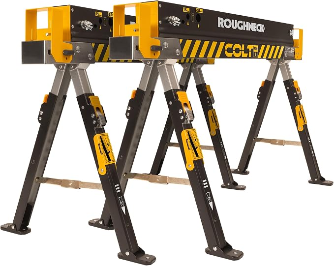 Roughneck® COLT 600E Sawhorse, Heavy Duty Steel Construction…