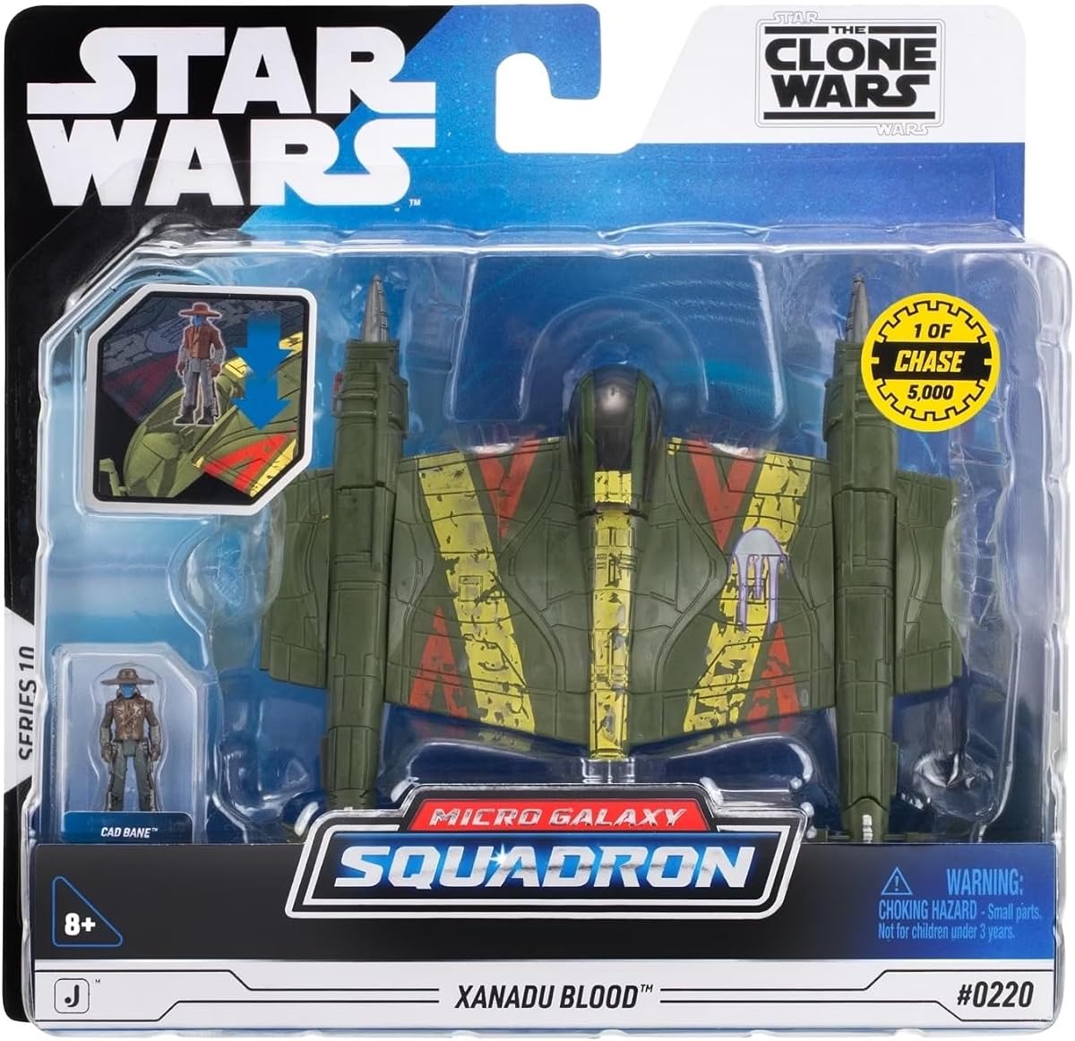 Star Wars Micro Vehicles - 5 inch Vehicle Starfighter Class - Xanadu Blood with Cad Bane Rare Chase 1 of 5000 Series 10