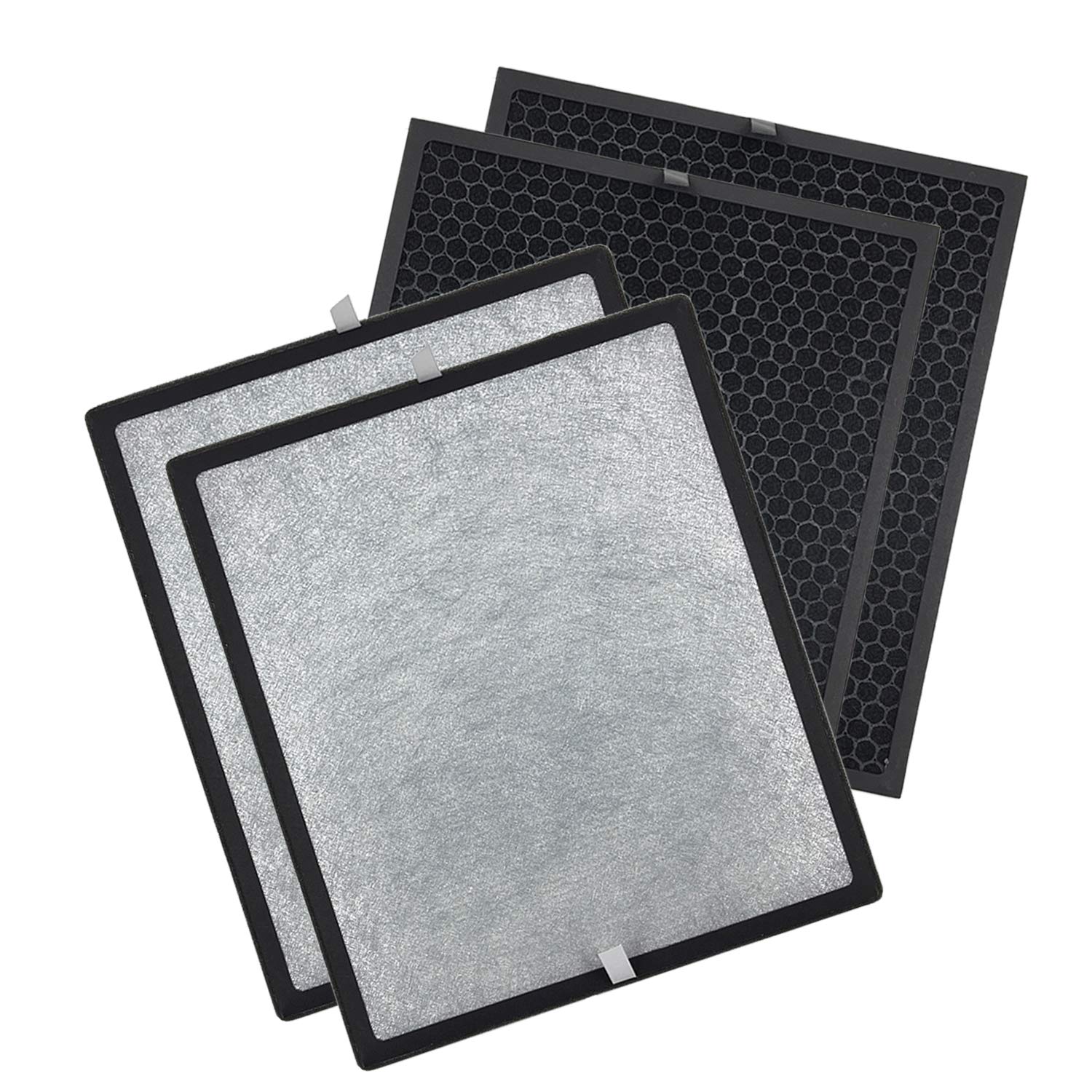 PUREBURG LV-PUR131-RF Replacement Filter Set Compatible with Levoit LV-PUR131 LV-PUR131S Air Purifiers,2 x H13 HEPA + 2 x Activated Carbon Filter 4-Stage Filtration