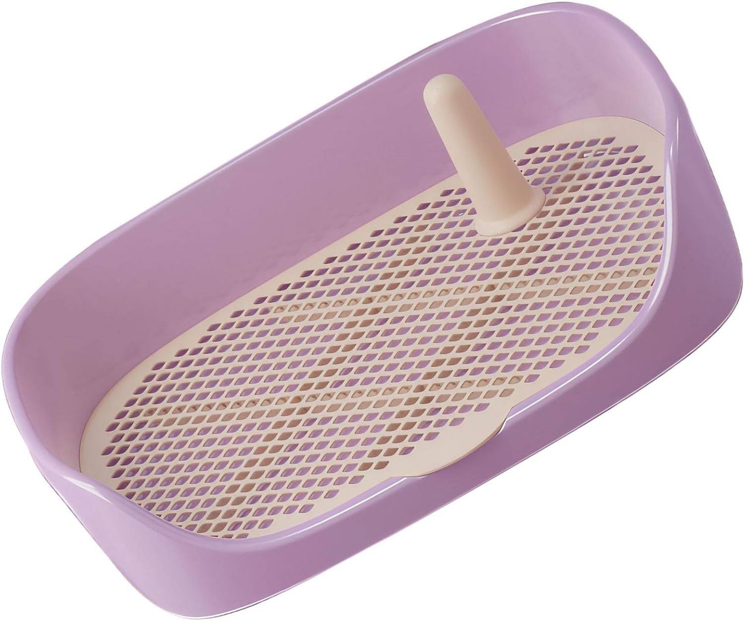 Dog Litter Box for Indoor Use with Grid Tray - Pet Toilet Training Box for Cats and Medium Dogs