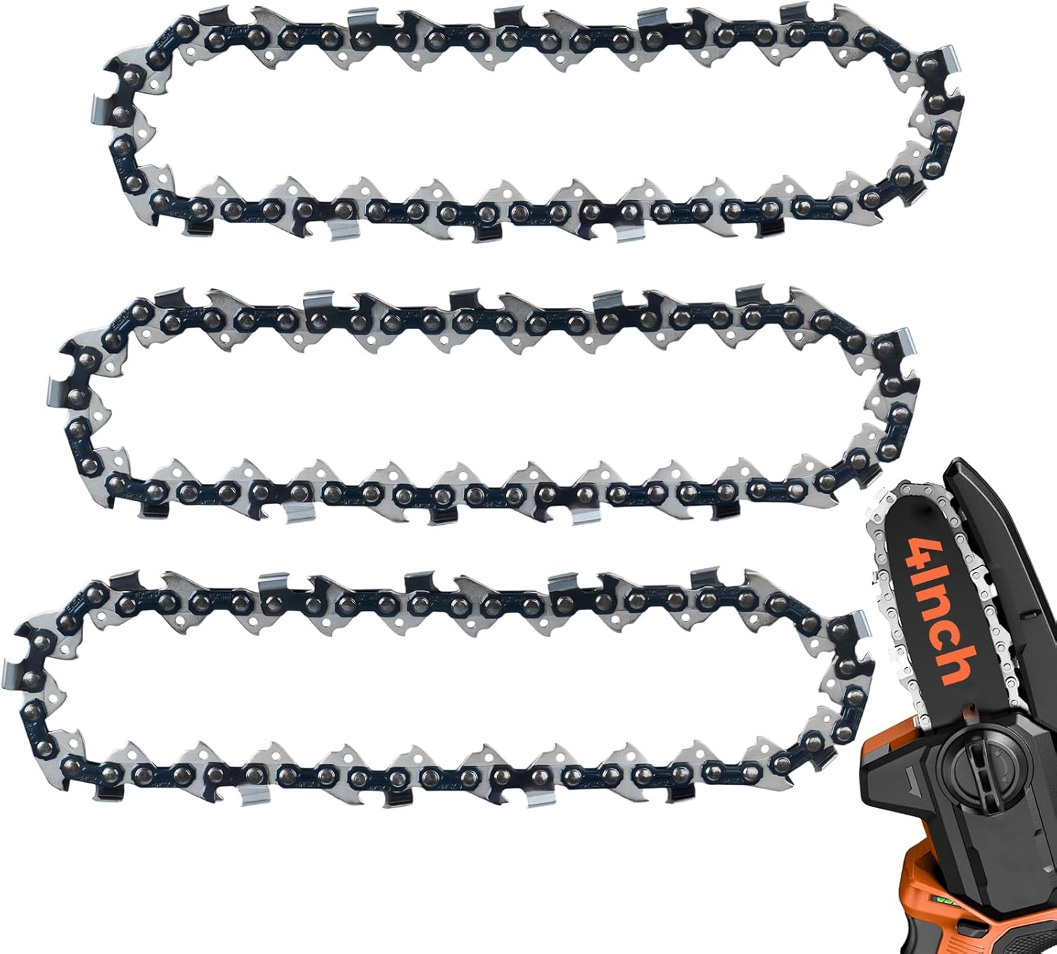 4 Inch Mini Saw Chain .325" Mini-pitch .043 Gauge 26 Drive Link for MAKITA Chainsaw Chain UC100DZ (3 Packs) (94X-6)