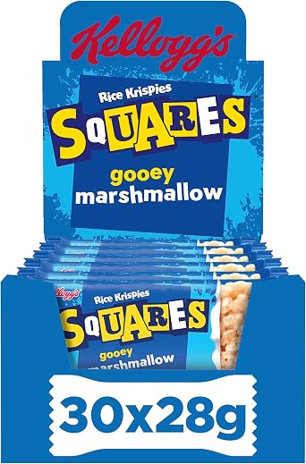 Kellogg's Rice Krispies Squares Marshmallow Snack Bars 30x 28g Pack of 30
