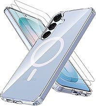 Anoowkoa Magnetic Cover for Samsung Galaxy S26 5G with 2 Pieces Tempered Glass, Suitable for MagSafe,Shockproof Bumper Anti-Scratch Protective Mobile Phone Case, Case Compatible with Galaxy S26