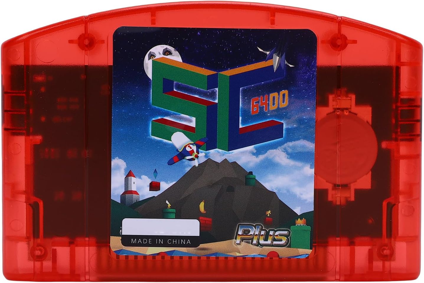 XUMIUZIY Open Source Flash Cartridge for N64, 64MB Game Support with Fast 23.8 MiBps Transfer Rate and Automatic Save Backup, for Game Players and Developers (Red Transparent)