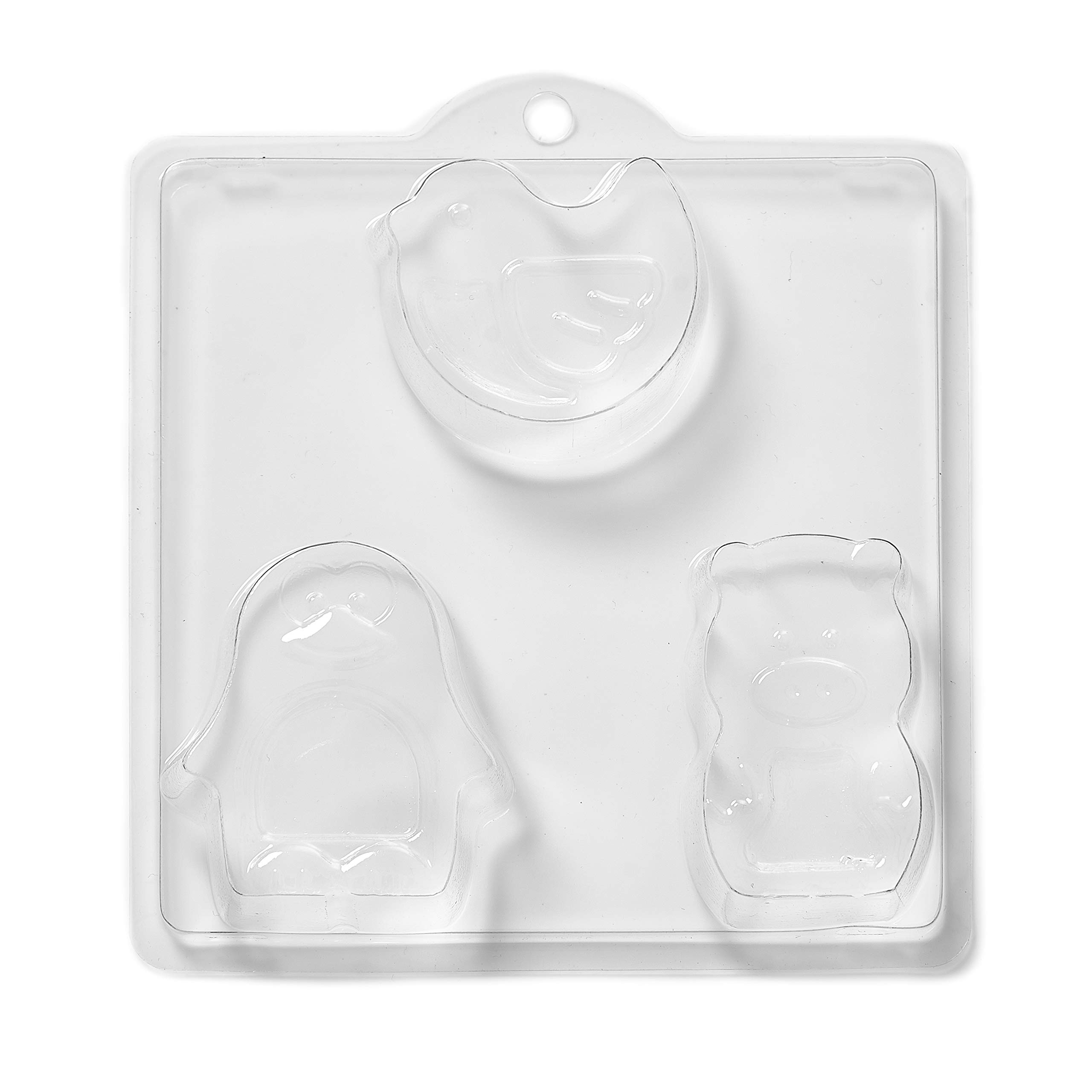 Moule pour bombe de bain et savon artisanal canard cochon pingouin N26